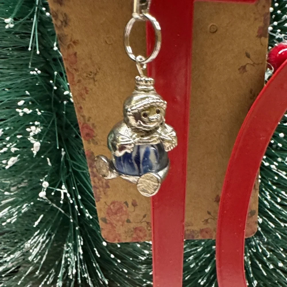 Silver and Blue Snowman Zipper Pull 2/$22 - Picture 4 of 6